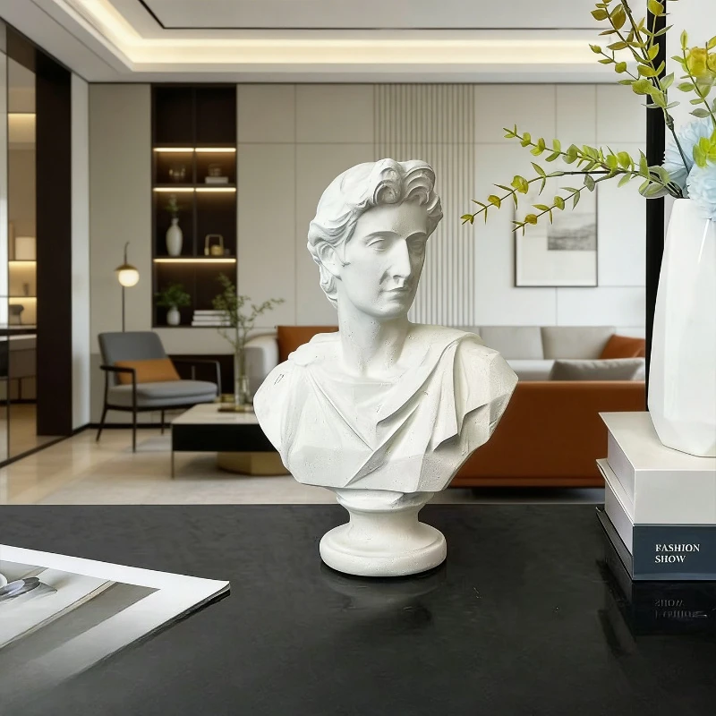 Simple modern natural marble art ornaments, light luxury decorations in the living room, coffee table and study