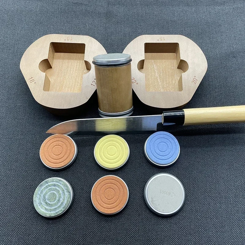 

Rolling Knife Sharpener Magnetic Knife Holder Diamond Sharpening Stone Kit with 6 angles Degrees Angle Roller Kitchen Accessory