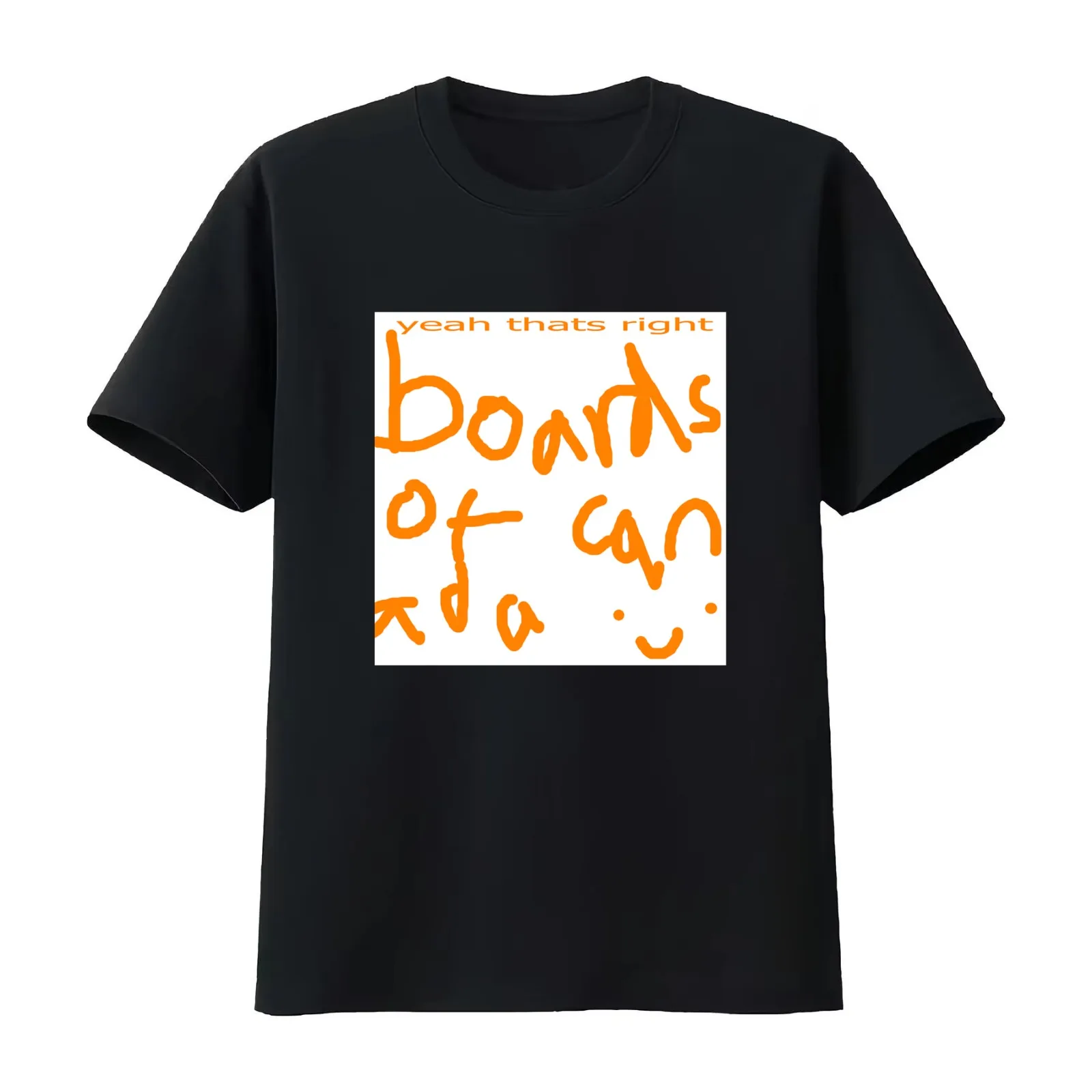 Boards Of Canada Orange Yeah That's Right T-Shirt Summer Casual Cotton Tee Oversized Streetwear Tops Vintage Graphic Print