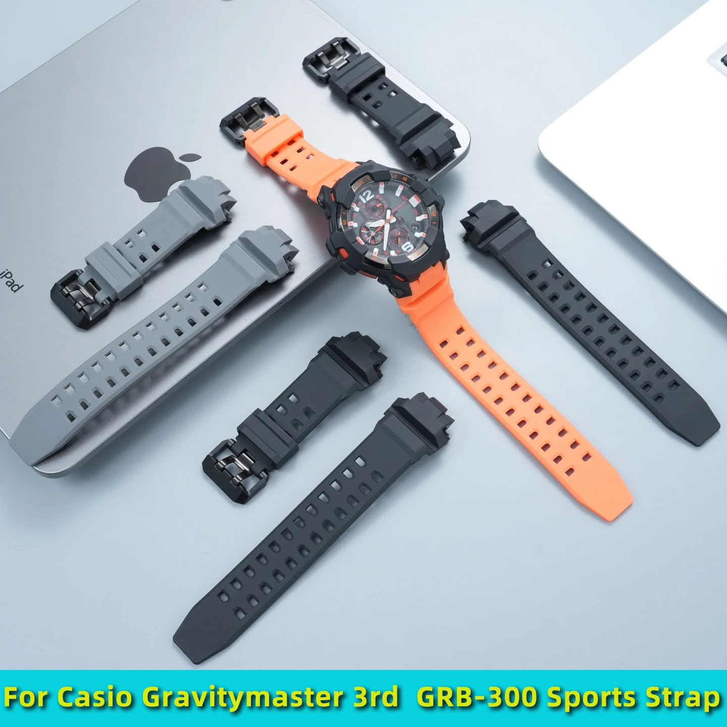 Replacement Silicone Watch Band For Casio G-Shock GR-B300 GRB300 Gravitymaster 3rd Gen Aviation Resin Watch Strap Waterproof Men