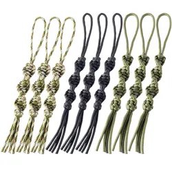 Tactical Handcrafted Paracord Rope Braided Paracord Lanyard Keychain EDC Knife Outdoor Gear Zipper Pulls Keychains Camera Cell