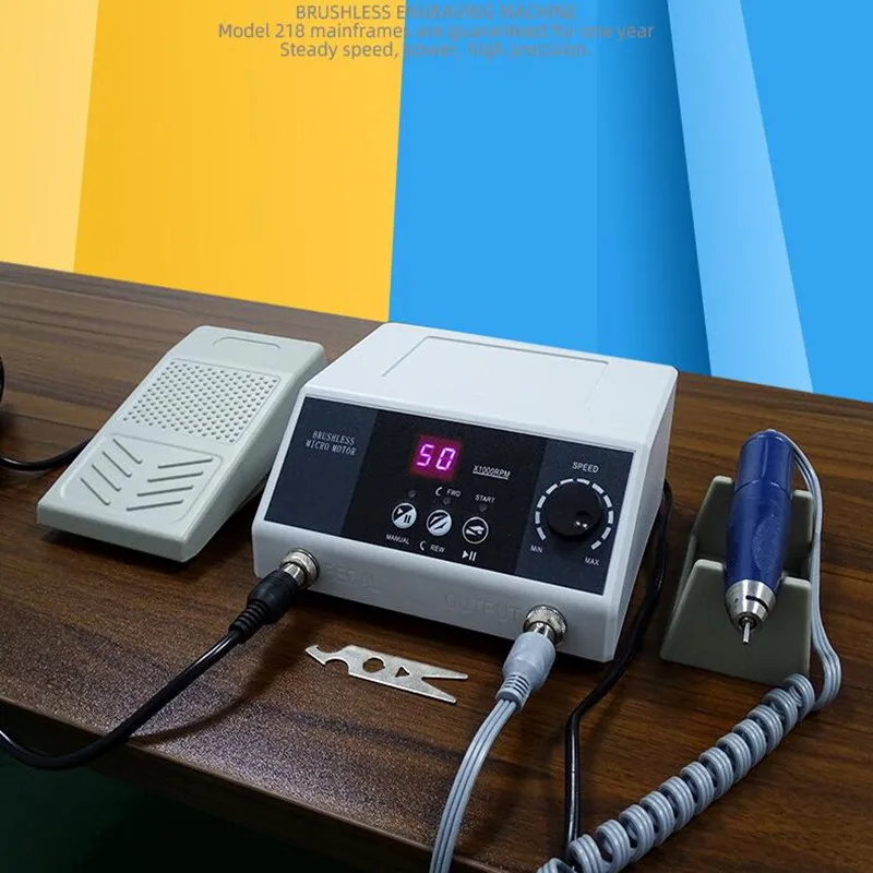 Technician Laboratory Equipment Dental Brushless Grinder Jade Carving Machine 50000RPM Brushless Grinding Micro Motor