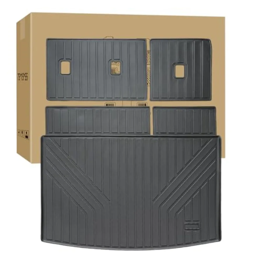 

All Weather Back Seat Cover Trunk Cargo Mat for Ford Expedition Max/Lincoln Navigator L 2018-2024 Backrest Mat+Trunk Mat Black