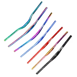 31.8*715/720/780mm Mountain bike handlebar ultra-light aluminum alloy plated color Horizontal Handlebar Swallow-shaped Handlebar