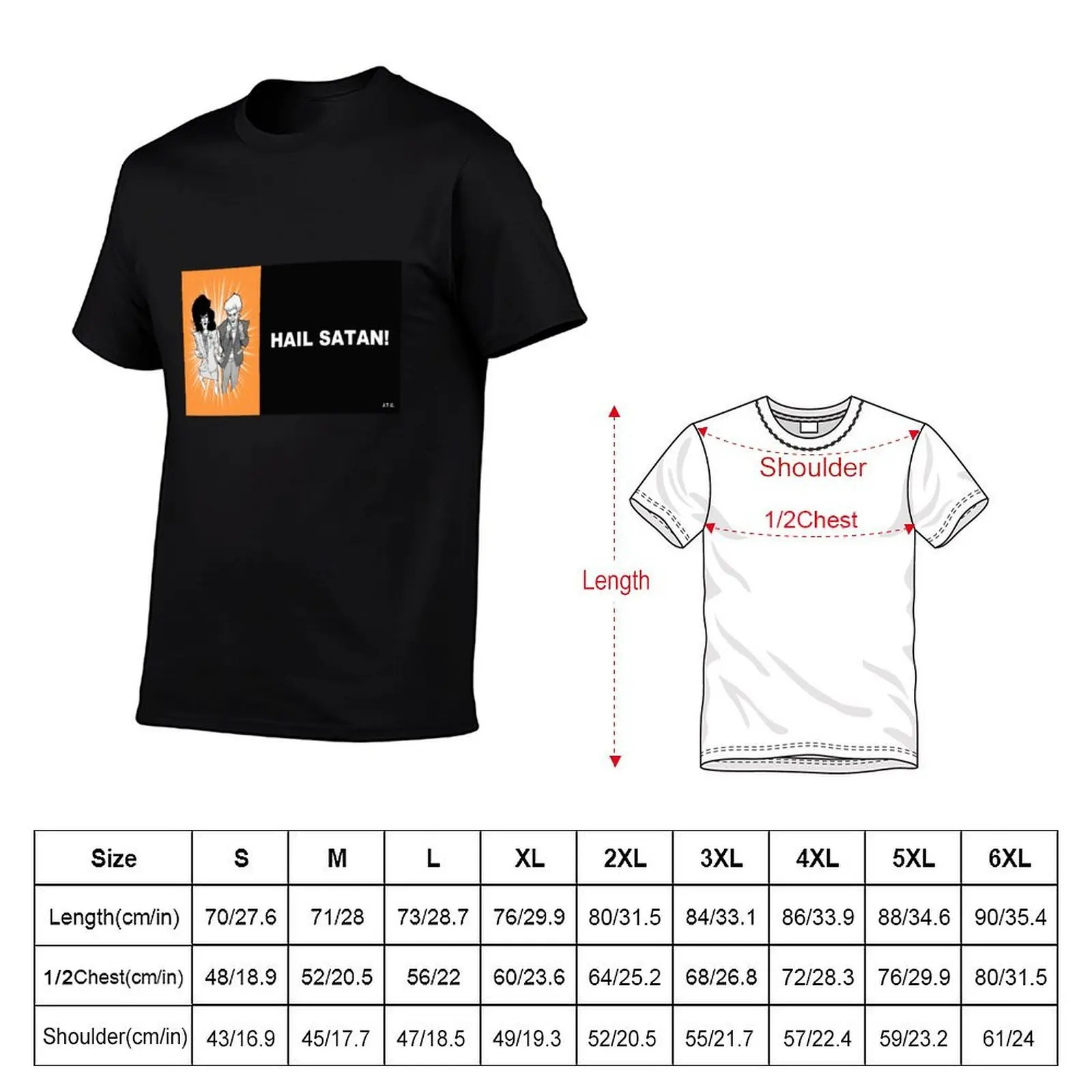 MR. SHOW: HAIL SATAN CHICK TRACT T-Shirt Funny t-shirt oversized t shirt big and tall t shirts for men