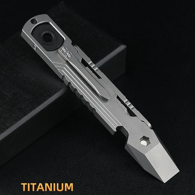 EDC Titanium alloy Crowbar tools Hand Outdoor Camping Gear EDC Multifunction Tools Gift Collection