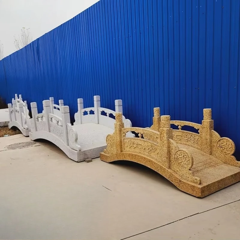 Large Natural Granite Stone Made Big Arch Bridge for Garden Decorative