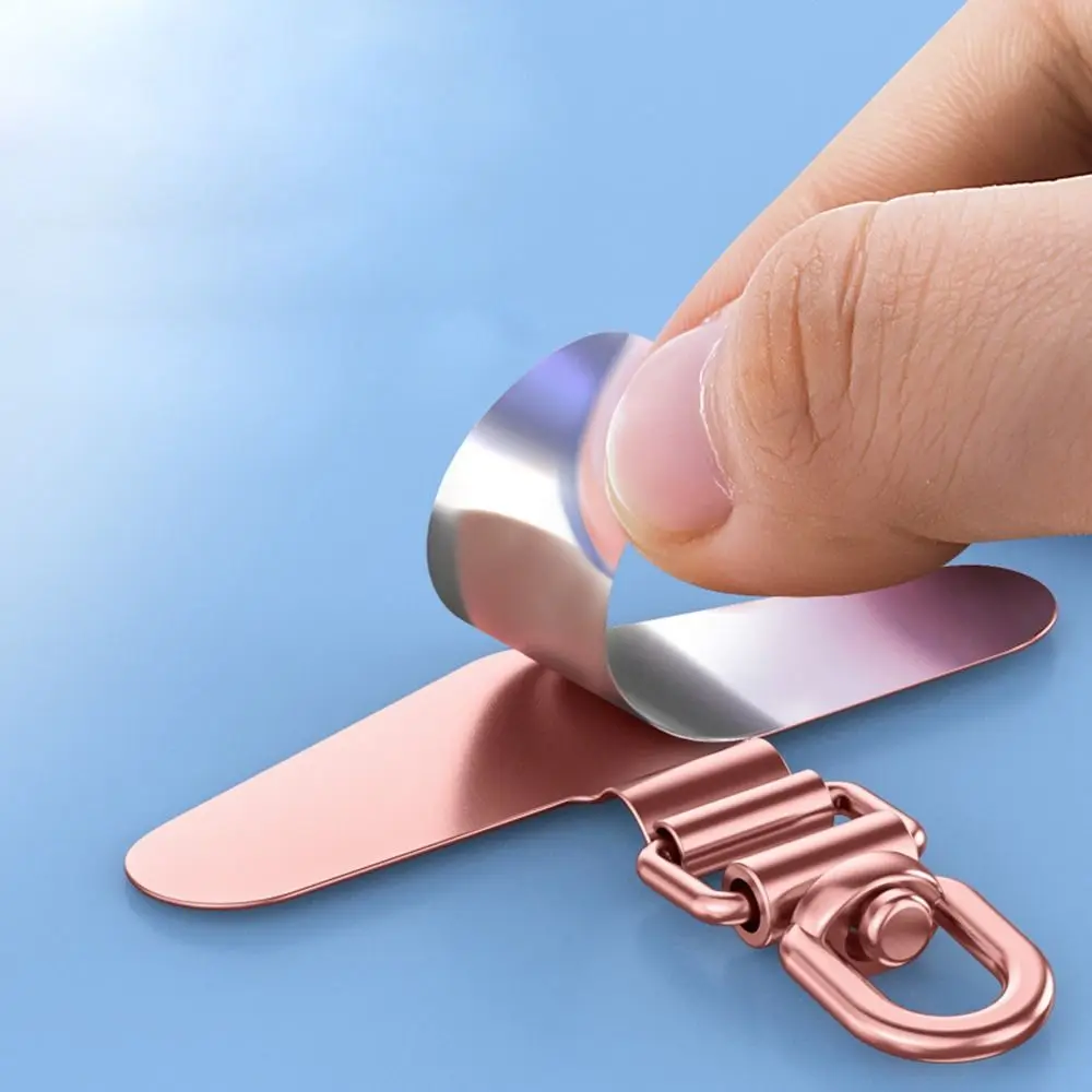 Ультратонкая нашивка на ремешке для телефона 360° °   Вращающийся чехол для телефона с защитой от падения, подвесной ремень с застежкой на веревке, зажим для корпуса из нержавеющей стали