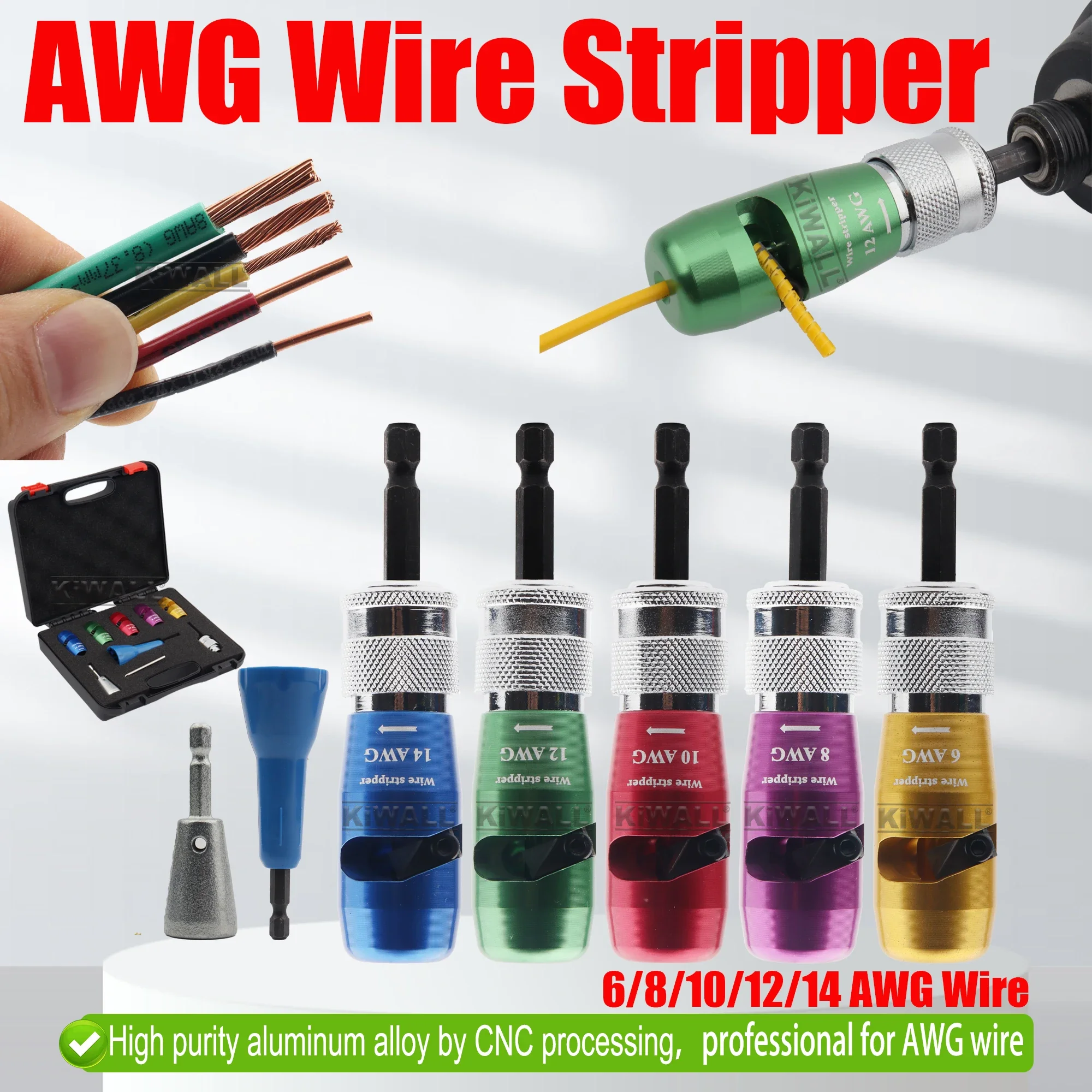 AWG wire stripper use on electric drill machine 2024 new and hot sale tools