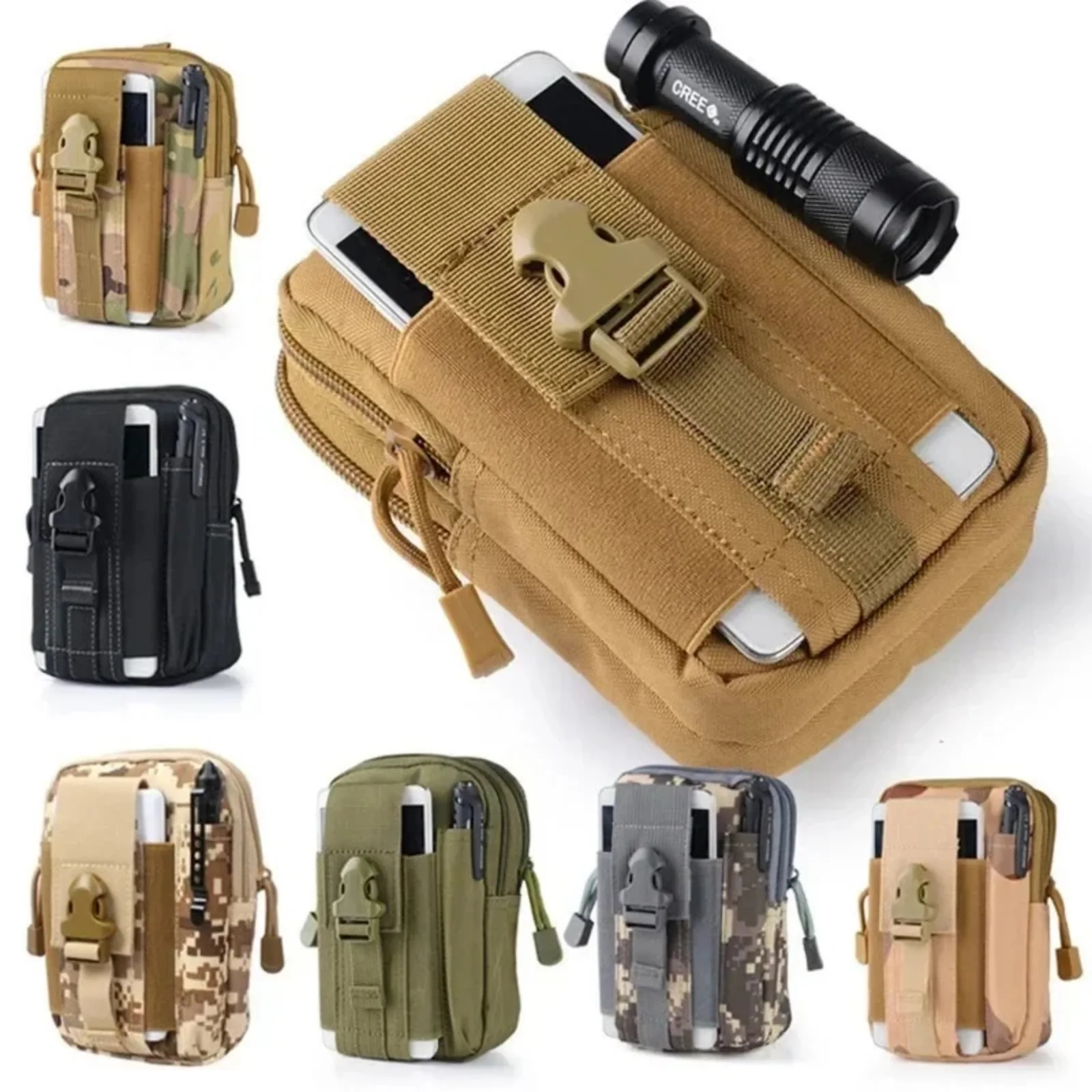 Tactical Leg Bag Camouflage Riding Locomotive Portable Multifunctional Leggings Bag Sports Hanging Waist Bag