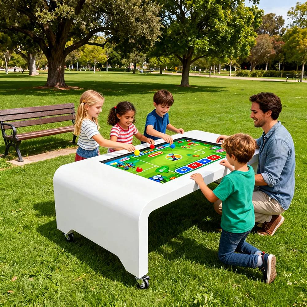 32 Inch Android Education Smart Game Table Capacitive Poling Interactive Split Screen Multi Touch Indoor Coffee Table Built-In