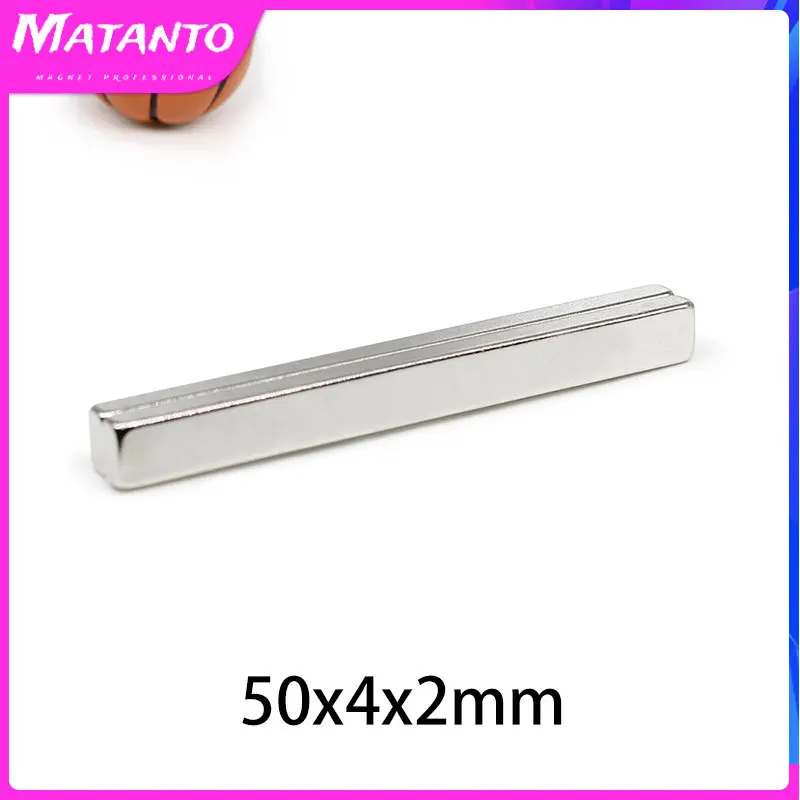 5~100PCS 50x4x2mm N35 Neodymium Magnet 50mm x 4mm x 2mm NdFeB Block Super Powerful Strong Permanent Magnetic imanes