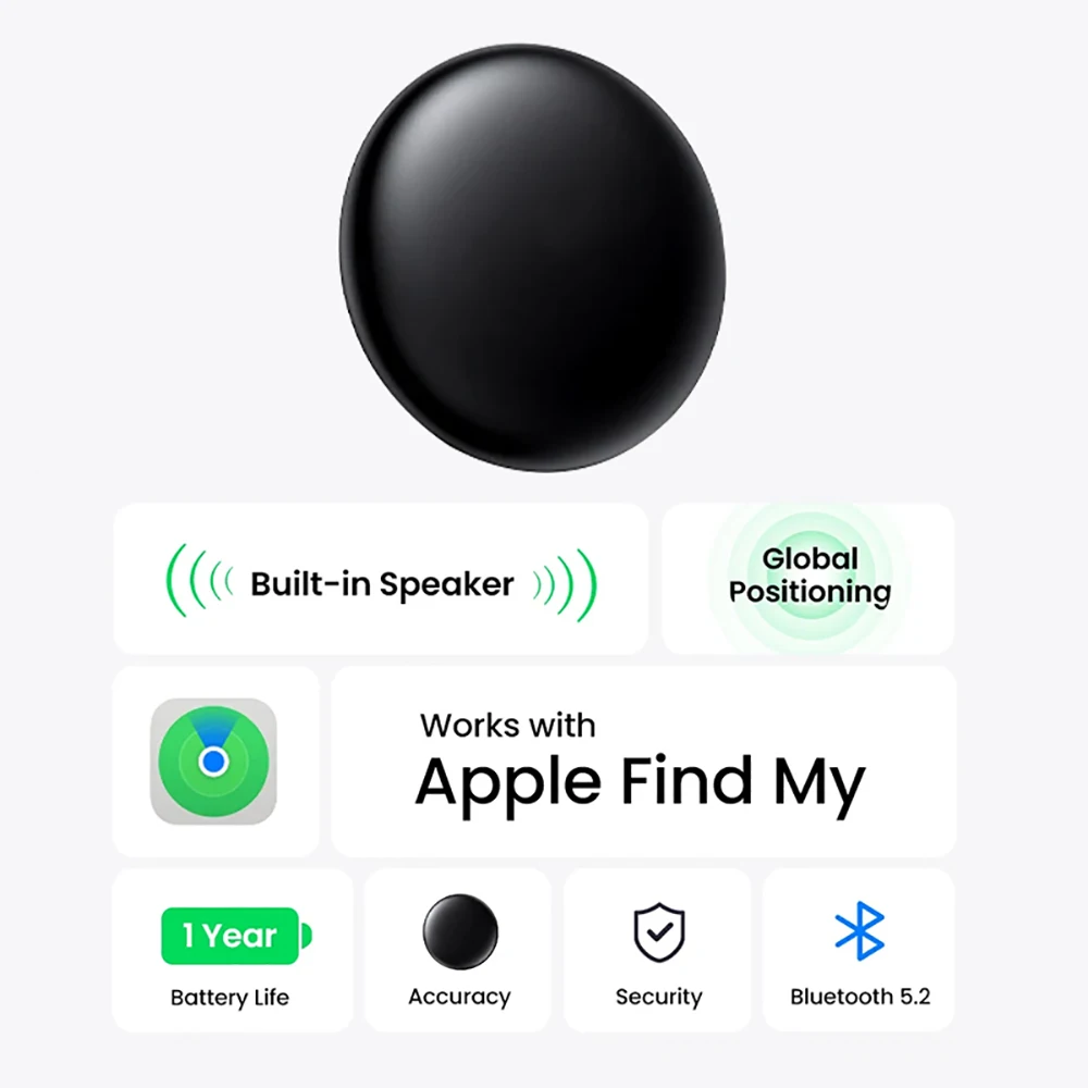 

Мини Bluetooth GPS трекер для Apple Find My Airtag, сменный брелок для ключей, ошейник для домашних животных, детский локатор, устройство против потери, MFi
