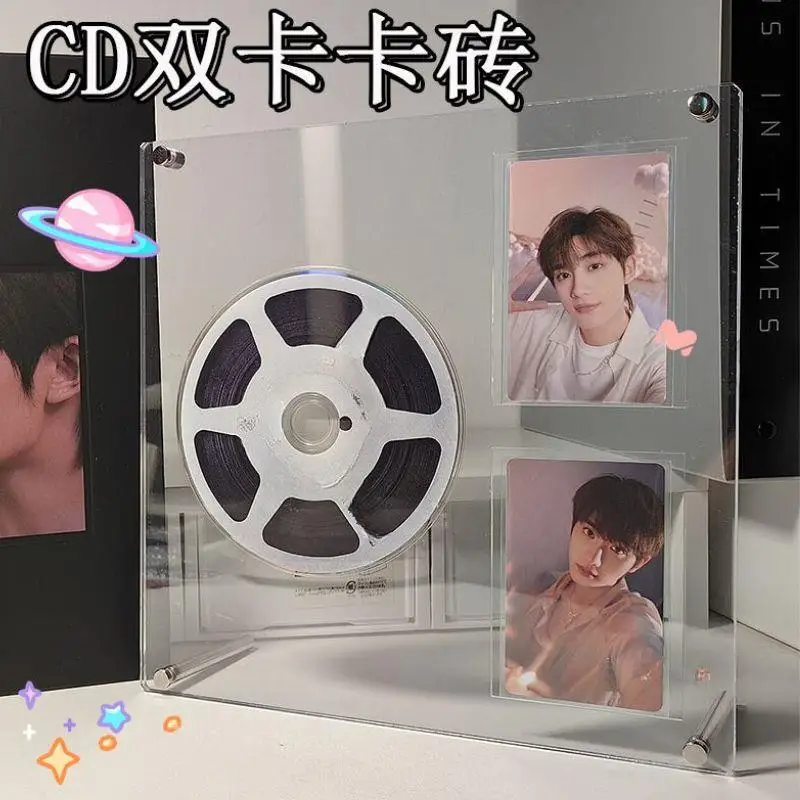 شفافة CD المعبود إطار صور الاكريليك عرض الصور حامل صور واقية ألبوم صورة ملصق حامل CD حقيبة للتخزين