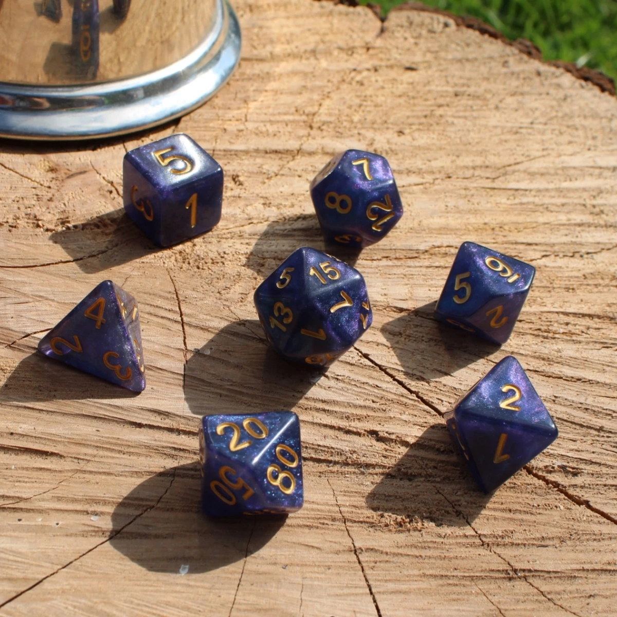 7Pcs/Set Galactic Depths Dice for DND Dungeons and Dragons Table Games D&D RPG Tabletop Roleplaying