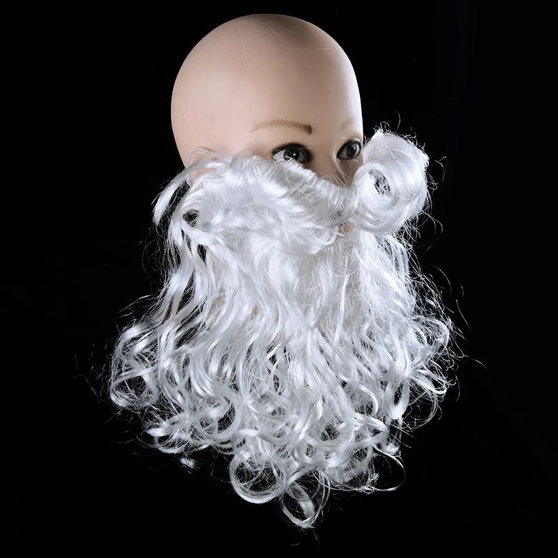 Christmas Beard Santa Claus Beard White Christmas Party Supplies Santa Cosplay Cloth Craft Photography Props New Year Navidad 1p