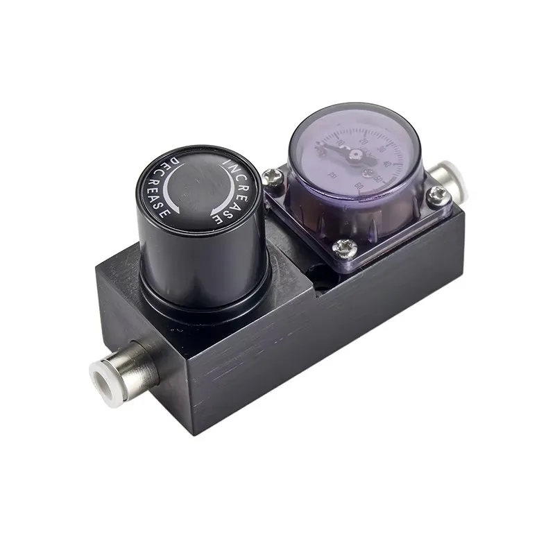 

Aluminum Dual Stage Mini Secondary CO2 Beer Pressure Regulator for Nitrogen and Helium 3000 PSI Max Inlet Pressure