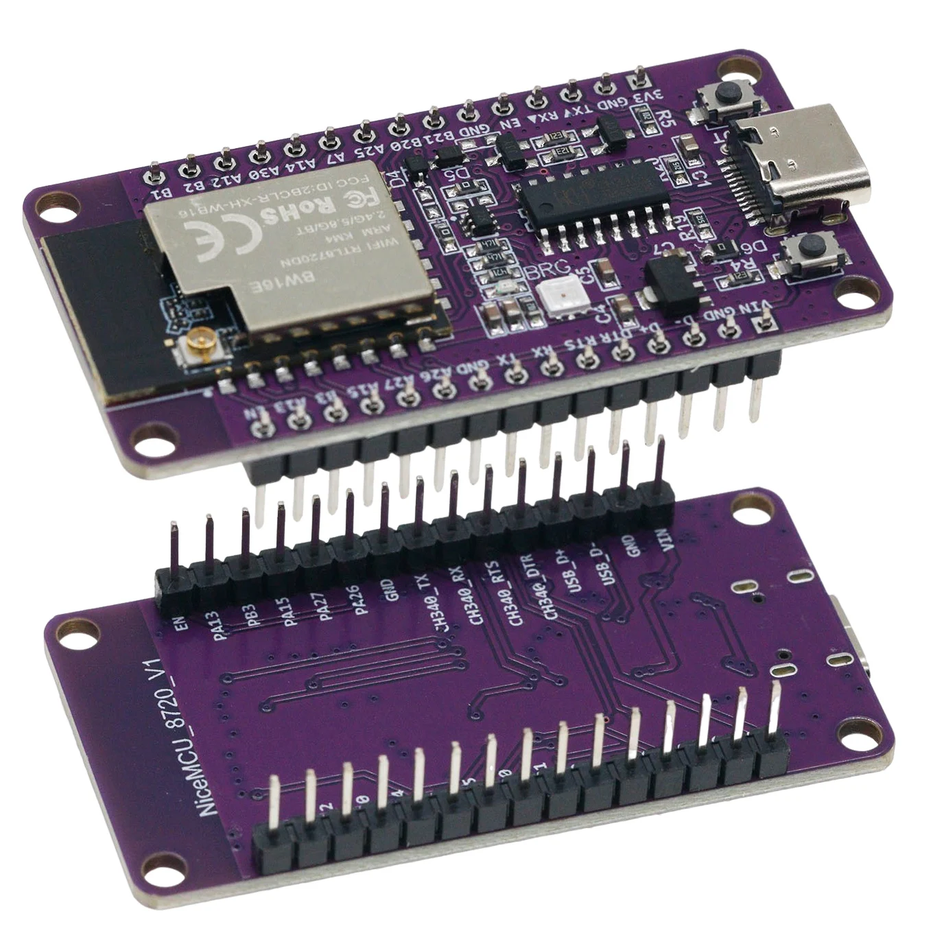 RTL8720DN dual band WiFi Bluetooth BLE module NICEMCU BW16 development board compatible Arduino view 4