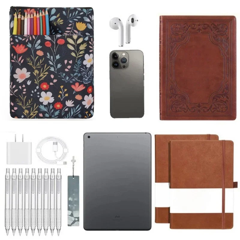 Book Sleeve Book Cover Protector with Zipper, Washable Fabric for Teen, Adult & Teacher
