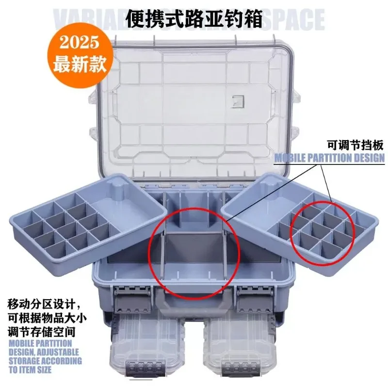 Multifunctional Fishing Box Fishing Tackle Accessories Storage Thickened Portable Fishing Box Luya Tool