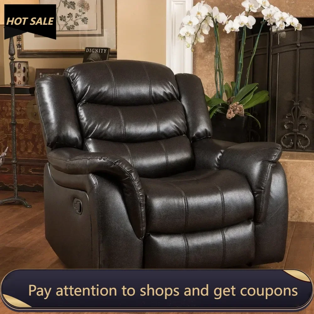 Great Deal Furniture Merit Black Leather Recliner/Glider Chair Freight Free Sunbeds Furnitures Reclining Relaxing Chair Bed Sofa