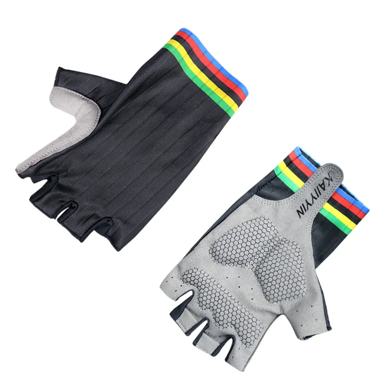 Luvas de ciclismo antiderrapantes para homens e mulheres, Luvas de bicicleta de estrada, Pro Aero, Team, Light, Half Finger, Shockproof