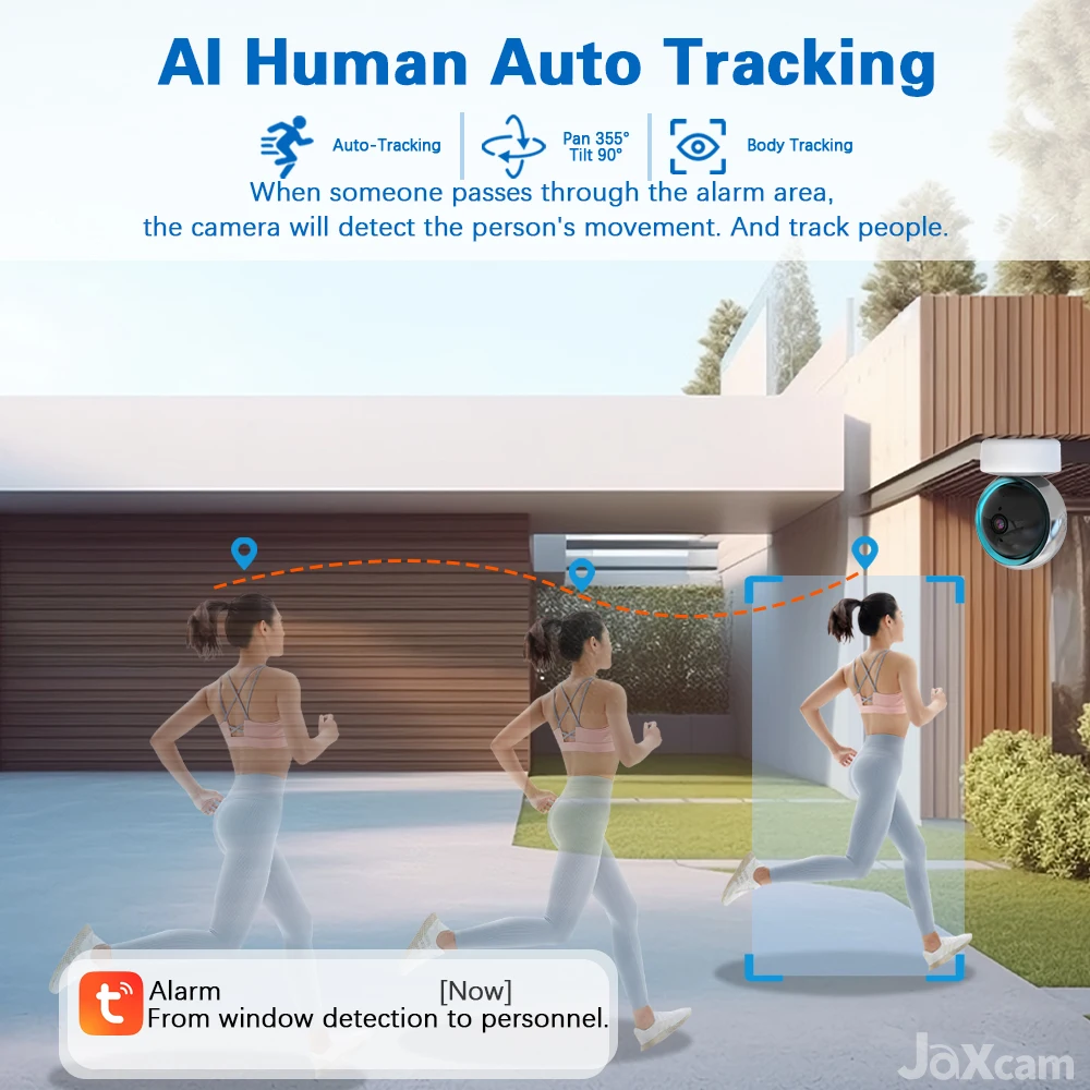 5MP WiFi Camera Tuya Smart Home Indoor Wireless IP Surveillance Camera AI Detect Automatic Tracking Security Baby Monitor