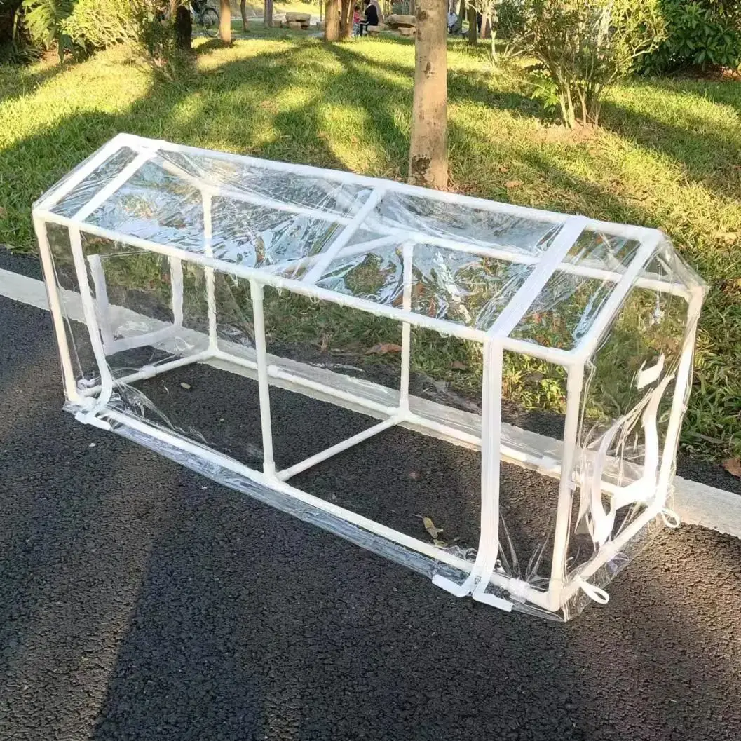 Outdoor Crop Shed, Plant Protection Tent with Zipper Doors, Windows, Vegetable Bottom Without Film