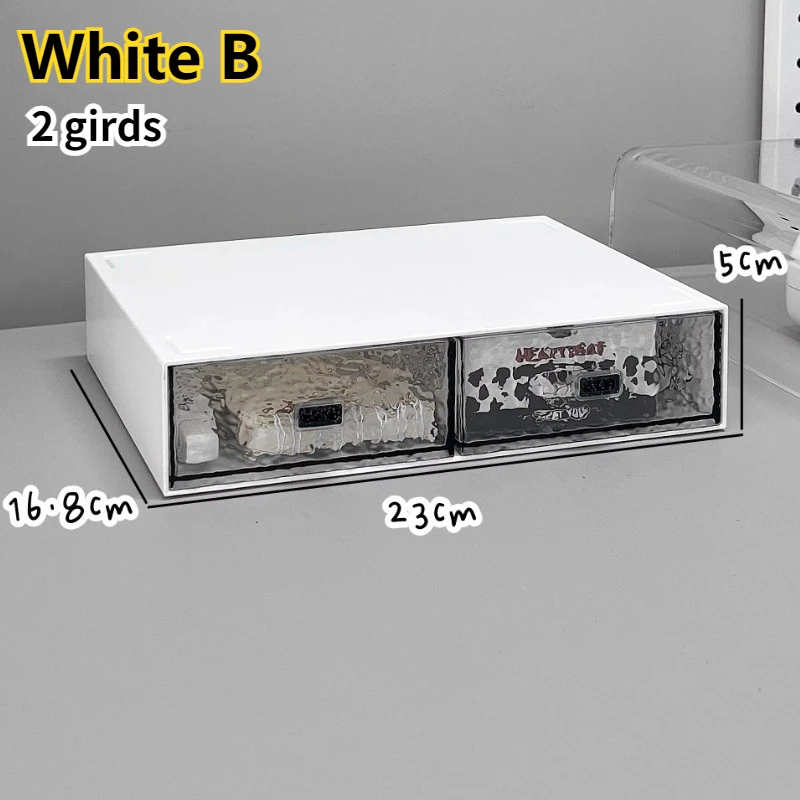 

Штабелируемый стационарный многофункциональный ящик-органайзер, пластиковый ящик для хранения офисного школьного стола, большой прозрачный акриловый ящик для хранения на рабочем столе