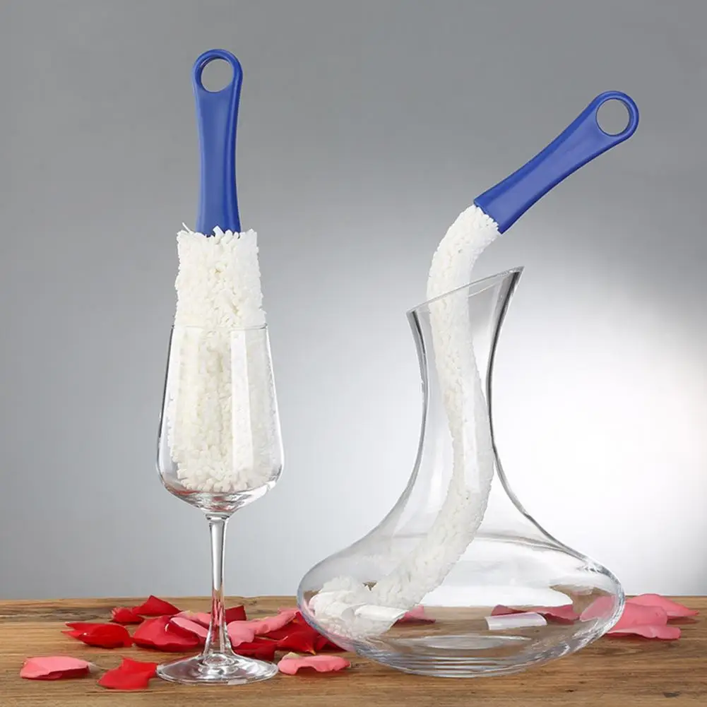 

3 шт./компл., щетка для бокалов, набор кистей для чашек из пеноматериала с эргономичной ручкой, усиленная щетина для удаления пятен, чистка бокалов для вина