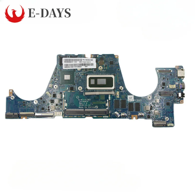 For Lenovo Ideapad S540-14IWL Laptop Motherboard LA-H081P Mainboard with CPU I5-8265U RAM 4G GPU MX230 100% Tested Ok