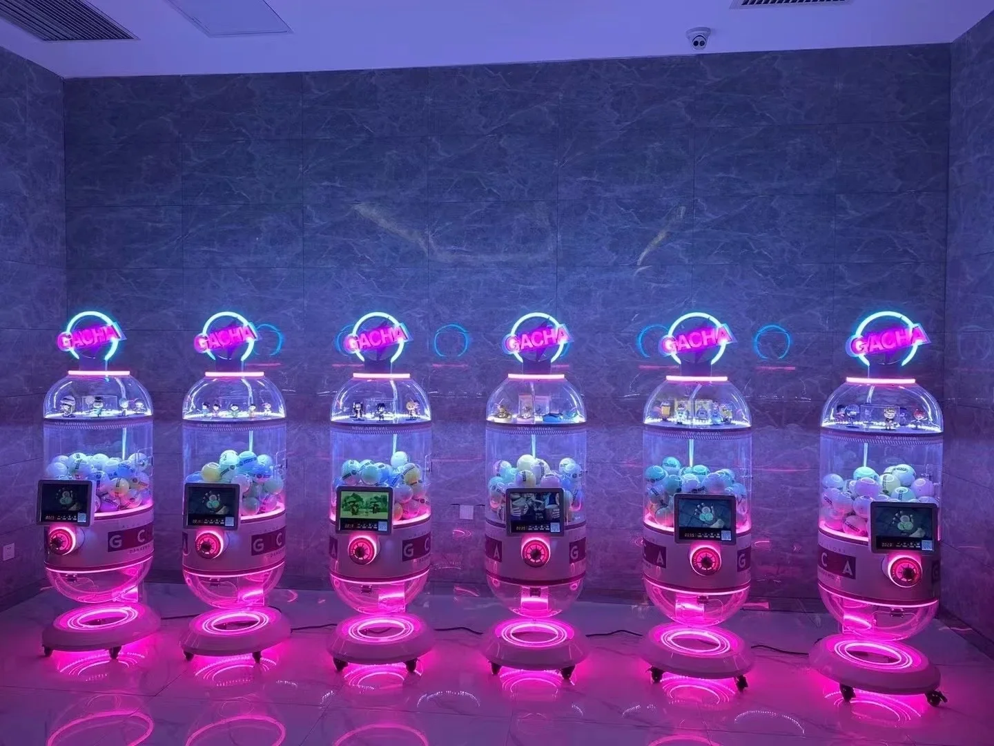 

Hot Sale In The Philippines 75mm-130mm Capsule Toy Vending Machine Transparent Gas Ha Pon Toy Vending Machine For Children