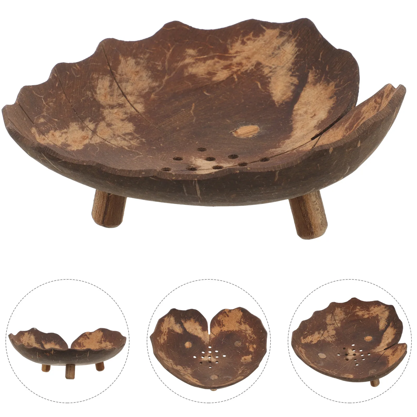 

Self Draining Soap Tray Decorative Bathroom Soap Holder Countertop Storage Rack for Shower Kitchen Bar