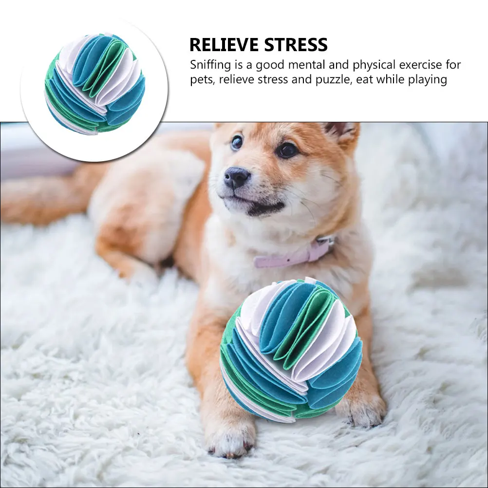 

Pet Smelling Bulb Slow Feeder Toy for Dogs Pets Toys Snuffle Chew Stress Relief Puppy Felt Cloth Ball Puzzle