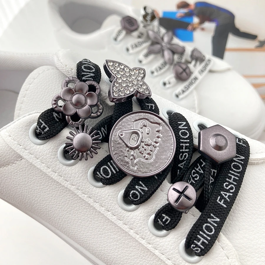 

13pcs Grey Punk Style Fashion Charms PIns Shoe Shoelace Decoration Suitable For Sneakers Clogs Boots
