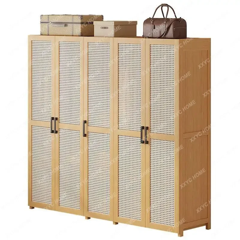 XXhot  Style Railings Wardrobes Closet Wooden Rack Long Saving Tall Wardrobes Storage Cute Space  Furniture For Home