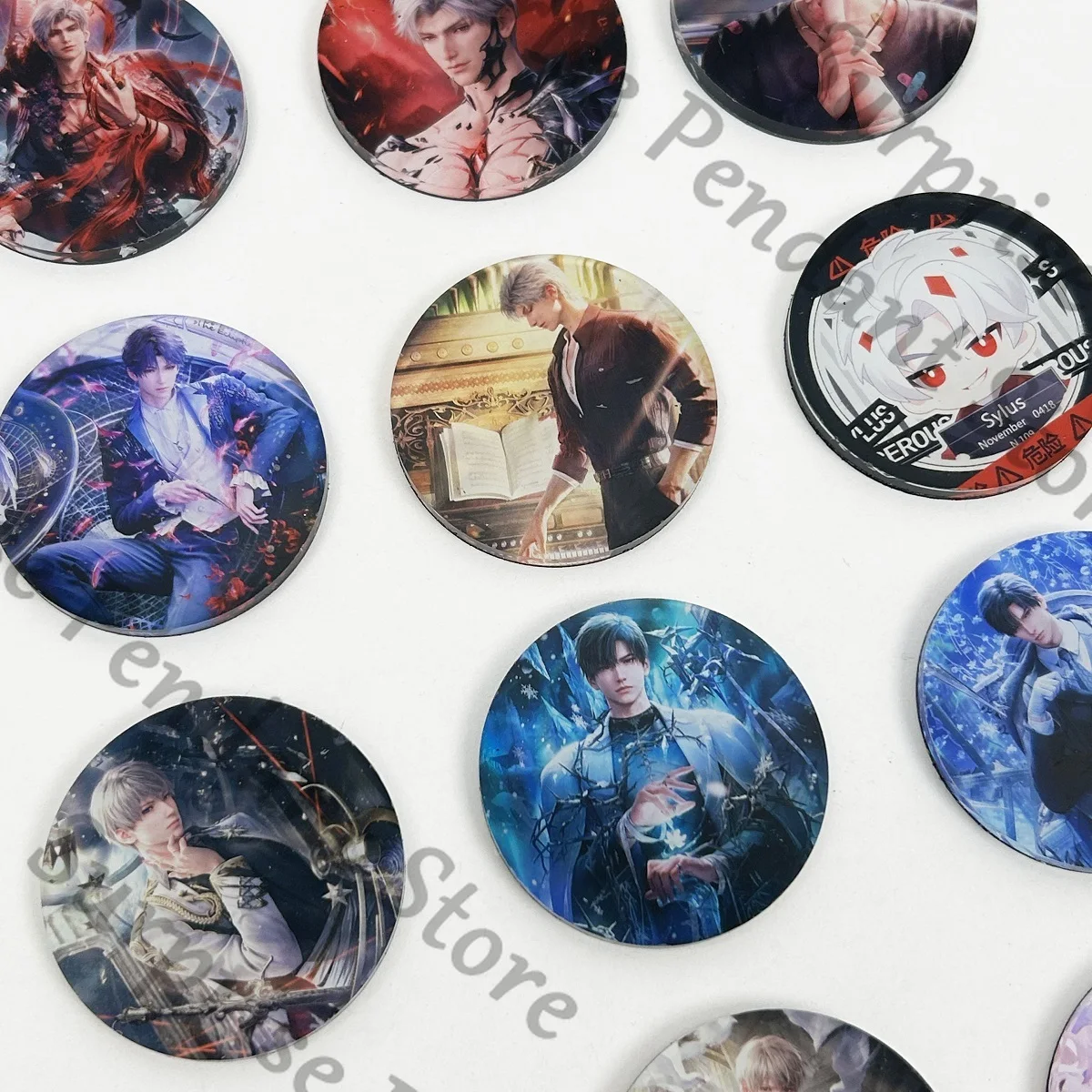 Anime Love and Deepspace Rafayel Sylus Caleb Zayne Xavier Cosplay Cartoon Fridge Magnet Mascot Magnetic Sticker Ornament Gift