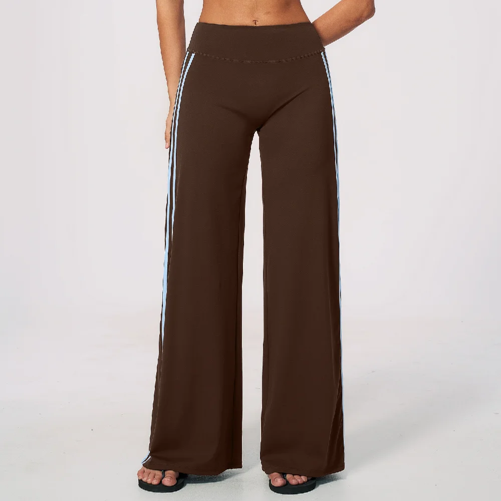 High Waist Wide Leg Yoga Pants Women's Sports Fitness Bell-bottoms Yoga Elastic Flared Pants Push Up Gym Workout Flared Pants