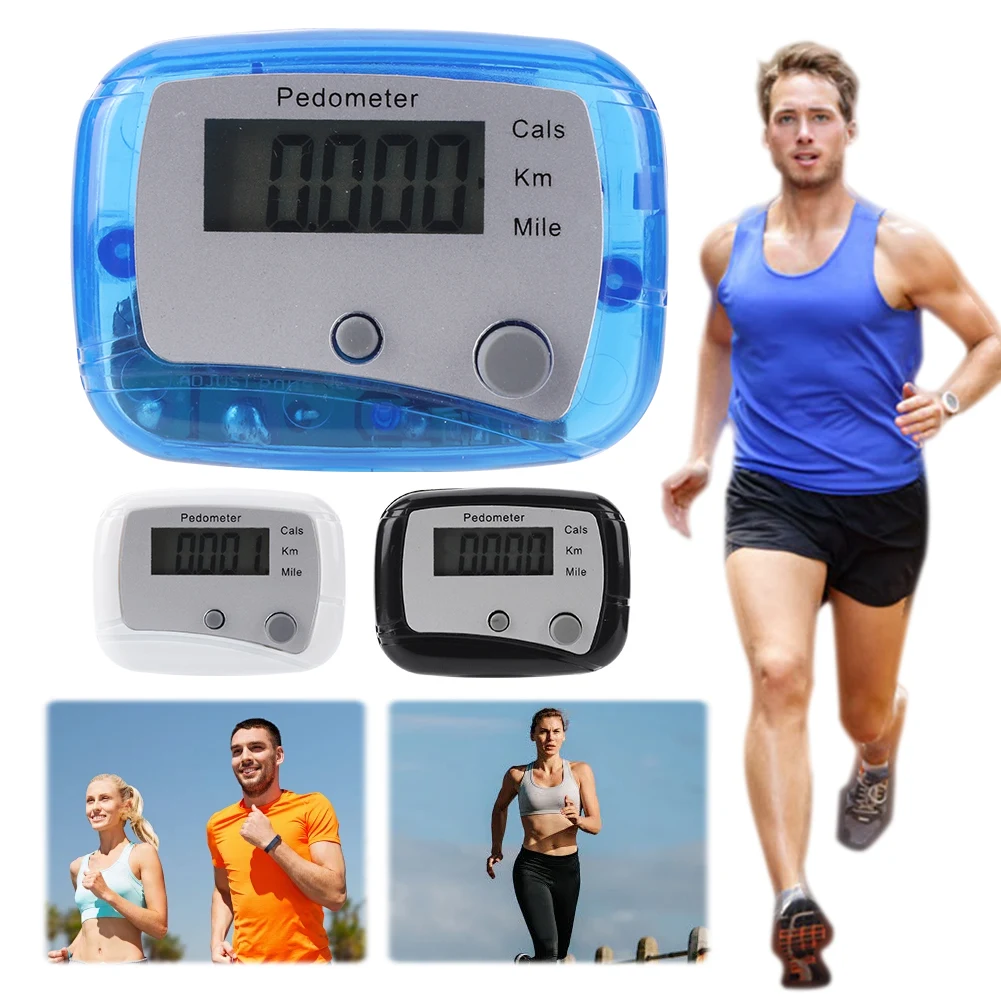 Walking Pedometer Clip On Step Counter Mile Kilometer Calorie Calculation Walking Step Counter for Adults Kids Seniors