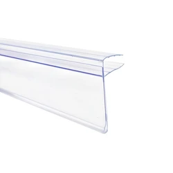 Plastic PVC Shelf Data Strips Merchandise Price Talker Sign Display Label Card Holder Upper Clip-on Supermarket Rack 1Pack