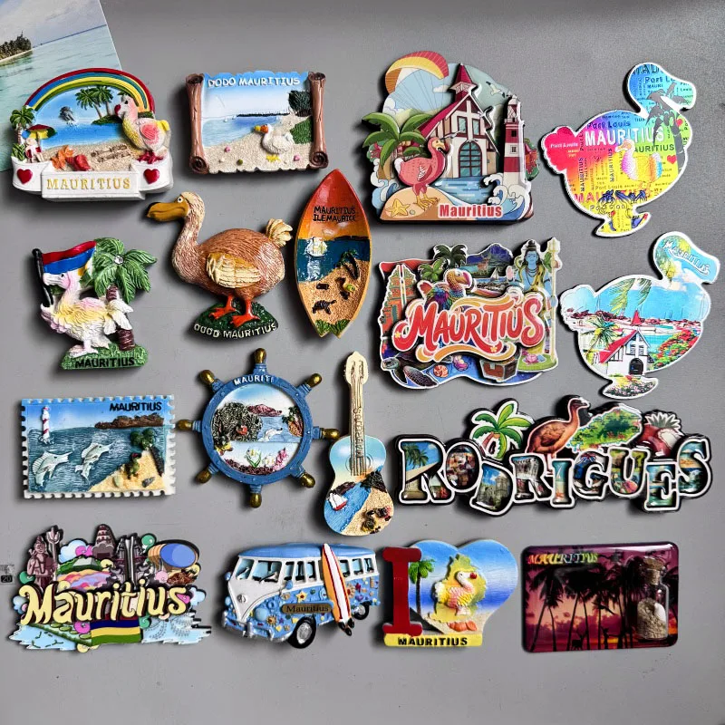 Mauritius Fridge Magnets Tourism Souvenir Dodo Magnetic Stickers Decoration Wall Decoration Travel Gifts Home Decor Collection