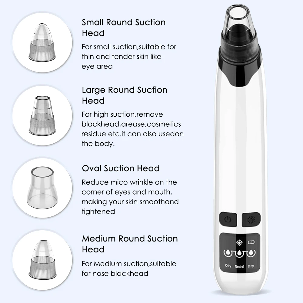 Pore Cleanser Electric Blackhead Extractor - Smart Visual Blackhead Removal - Deep Cleansing Hydrating