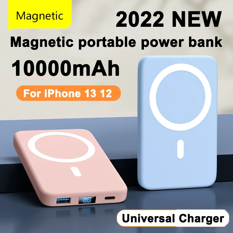 

Power Bank For MagSafe,10000mAh Magnetic Wireless Fast Charging iPhone 15 14 13 12 11 16 Pro Max 15W Portable Spare Battery