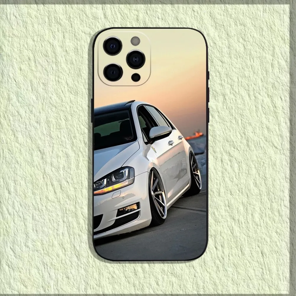 Car Sport G-Golf G-GTI Phone Case For iPhone 16,15,14,13,12,11,Pro,X,XS,Max,XR,Plus,Mini Soft Black Cover