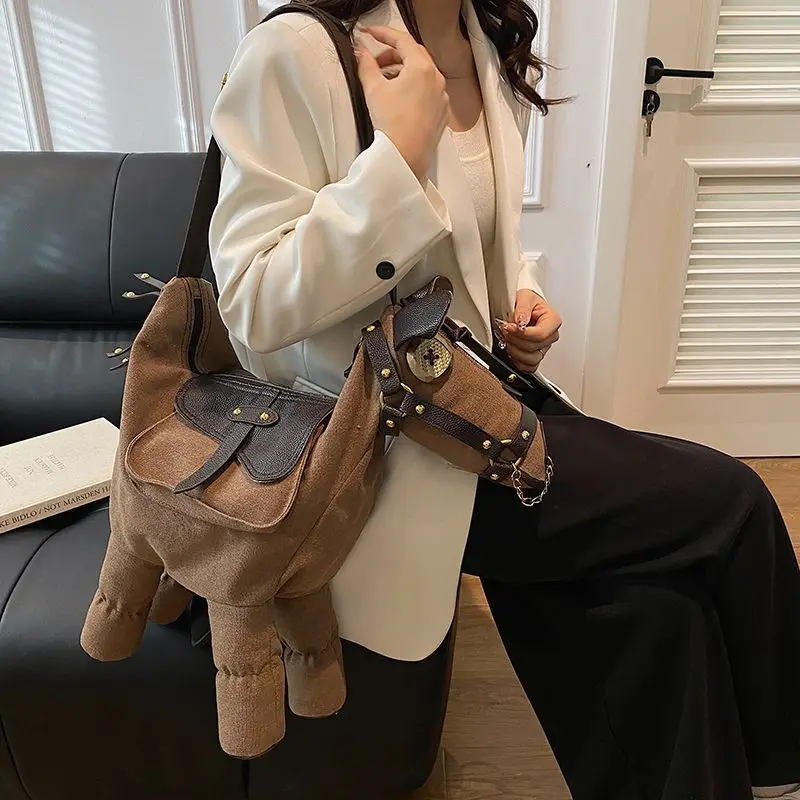 

Trendy New Niche Limited High-end Messenger Bag Wide Shoulder Strap Exquisite Simple Casual Personality Fashion High Value