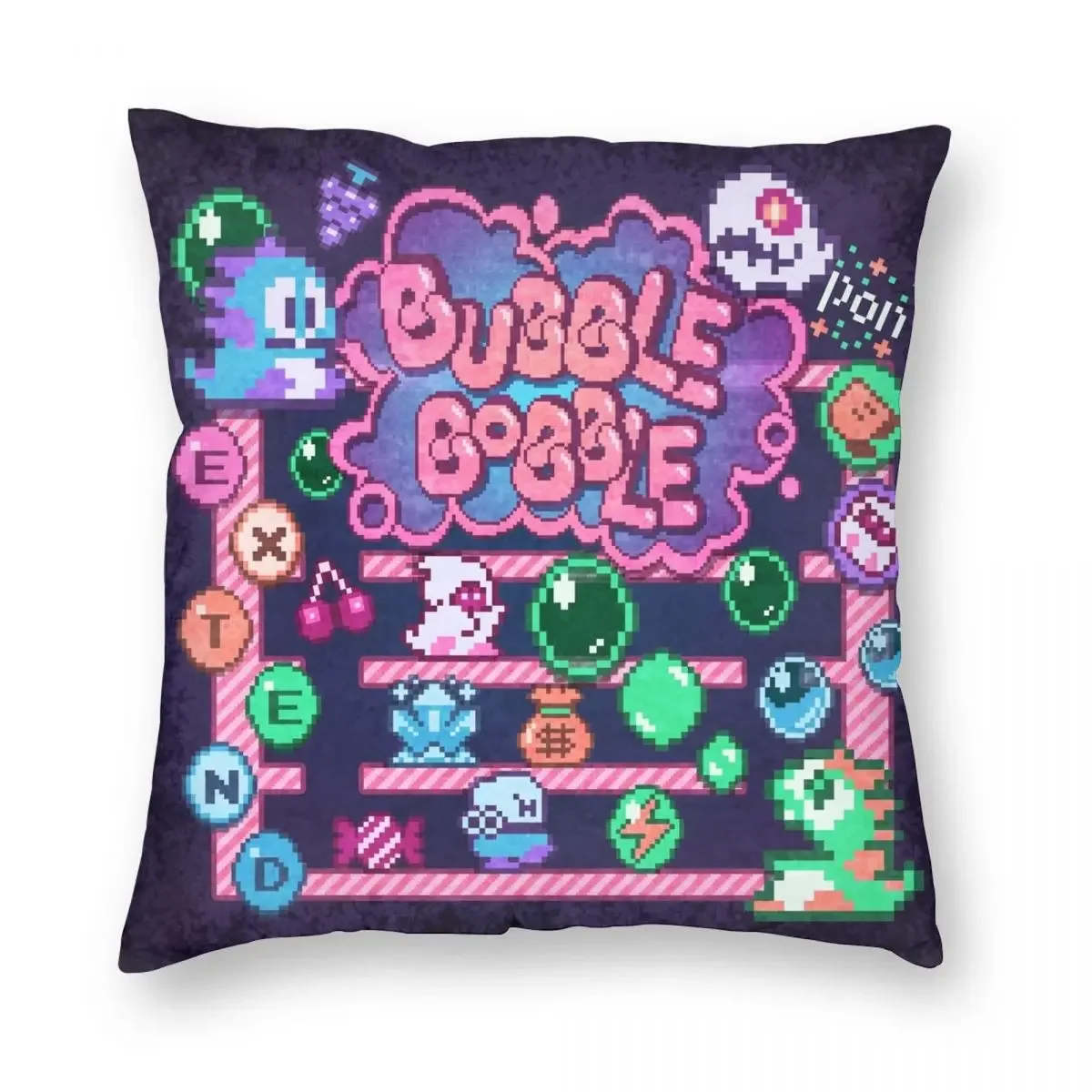 Bobble Bubble Square Pillowcase Polyester Linen Creative Zip Decor Throw Pillow Case Bed Cushion Case45x45cm 18x18Inch