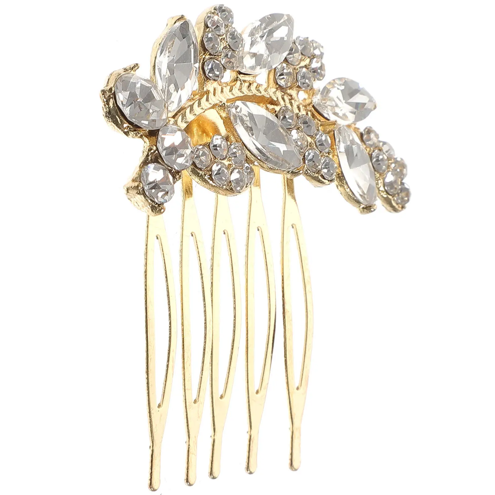 

1 шт. Легкая и элегантная расческа для волос для женщин, свадебная заколка из сплава, украшенная стразами, стильная для вечеринок и танцев, для прически-пучка