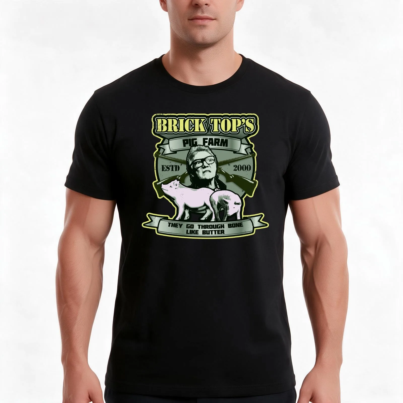 Brick Top T-Shirt, Summer Casual Cotton Tee, Oversized Streetwear Tops, Vintage Graphic Print, Loose Fit Short Sleeve