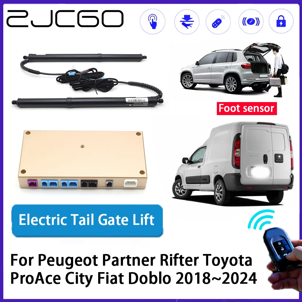 

ZJCGO Car Auto Trunk intelligent Electric Tail Gate Lift for Peugeot Partner Rifter Toyota ProAce City Fiat Doblo 2018~2024