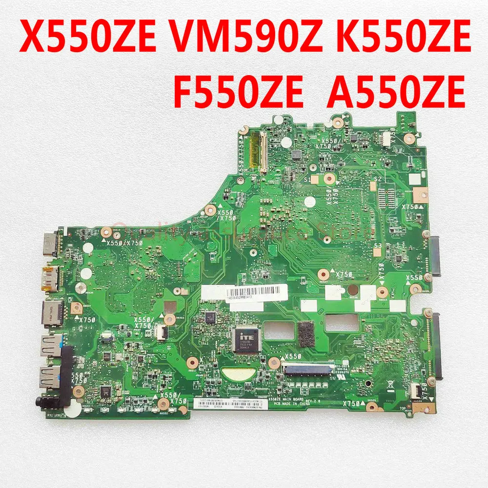 X550ZE For ASUS VM590Z K550ZE F550ZE A550ZE Laptop Motherboard X550Z Mainboard X550 X750 A10-7400P CPU